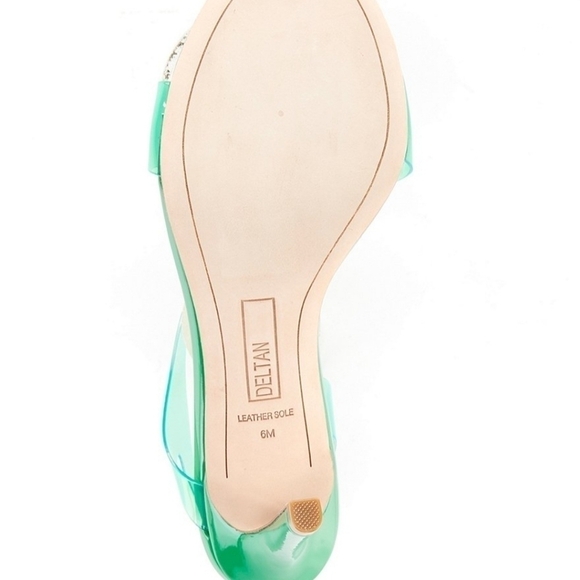 Women's Tinsley Clear Vinyl Peep Toe Party Festive Summer Sandal Heels 9.5 - Picture 6 of 15